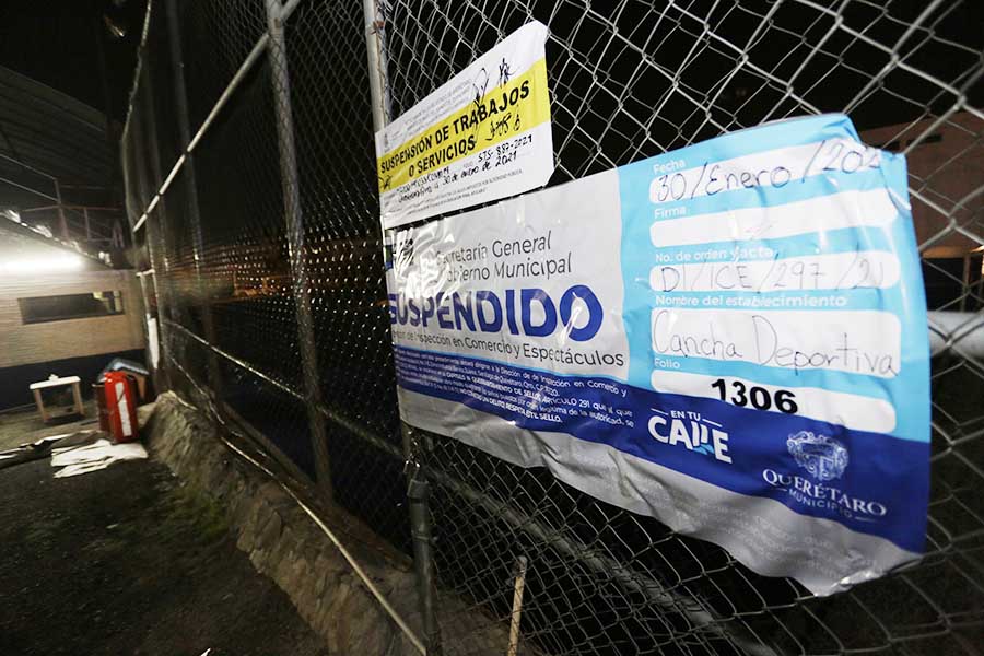 Suspensión de nogocios por contingencia de Covid-19 en Querétaro 30/01/21