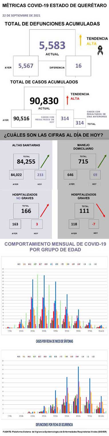 Registro de la pandemia en Números en Querétaro