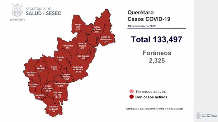 Querétaro con registro de mil 877 pacientes con sintomatología leve de COVID-19