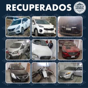Fiscalía, policía estatal y policía municipal de SJR recuperan 9 vehículos robados