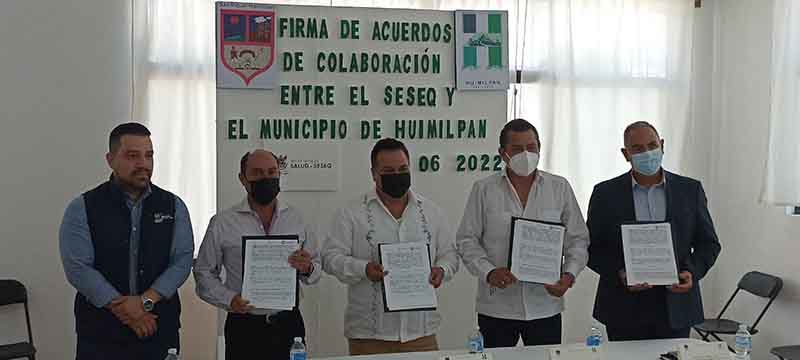 Firman acuerdos SESEQ y Huimilpan en materia de Salubridad local e Ingeniería Sanitaria
