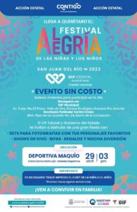 Festival Alegría de las Niñas y los Niños llegará a San Juan del Río el 29 de abril