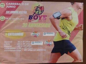 Invitan a participar en la XXX Carrera Atlética Boyé 2023 a celebrarse el próximo domingo 11 de junio