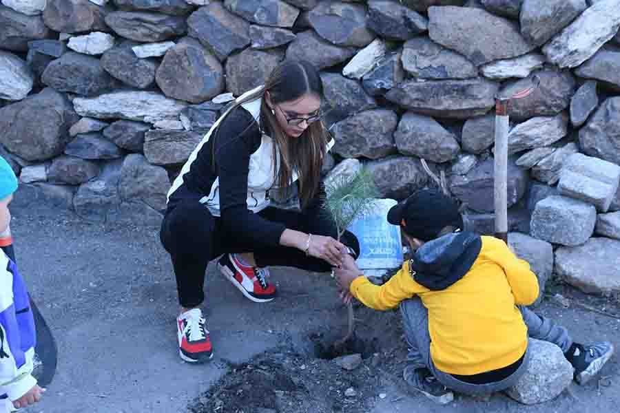 El gobierno municipal de Ezequiel Montes, plantó 300 árboles en “El Coyote”