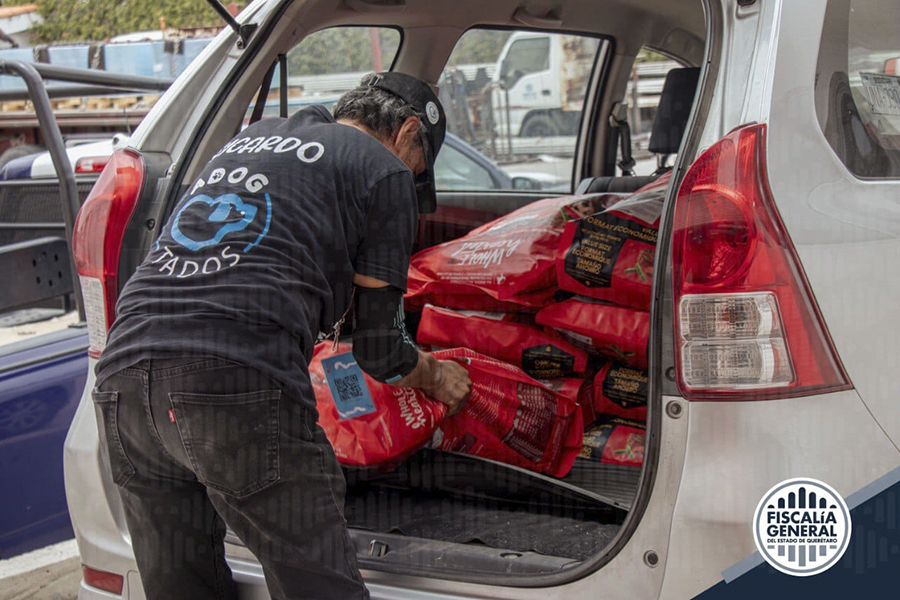 Fiscalía dona alimento para perros, que fueron decomisados