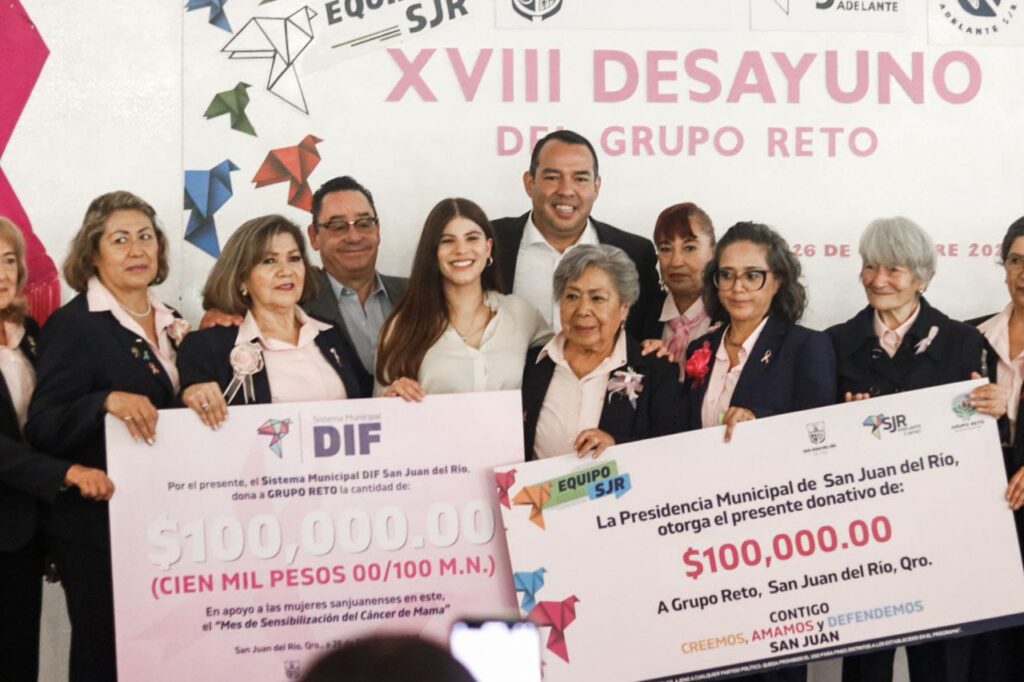 Presidencia y DIF Municipal de San Juan del Río realizan donativo a Grupo Reto