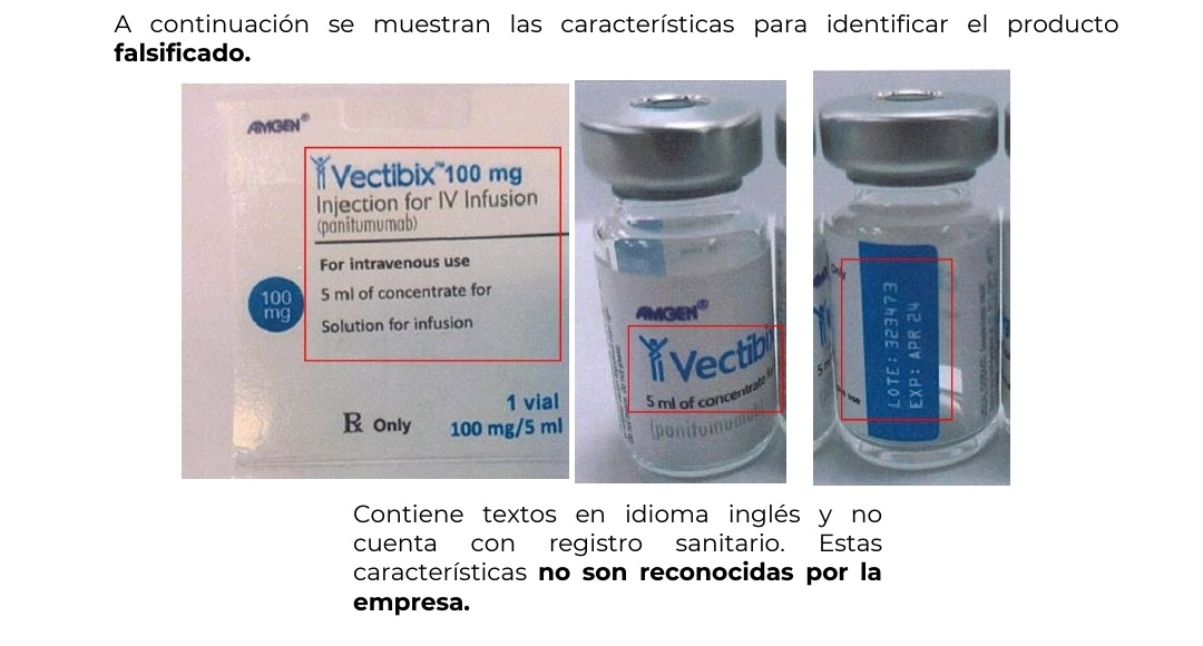 Emite COFEPRIS Alerta Sanitaria por la Falsificación de Vectibix