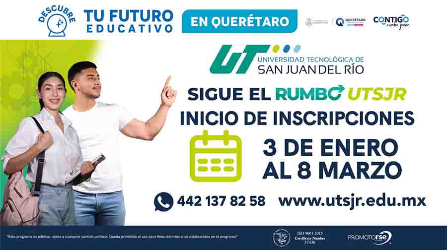 Abre UTSJR convocatoria para nuevo ingreso en enero