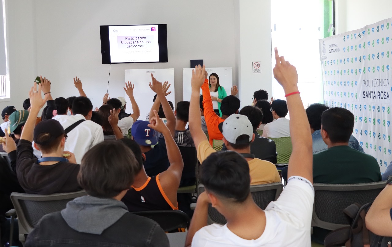 Promueven IEEQ y Universidad Politécnica de Santa Rosa Jáuregui la cultura democrática con las juventudes