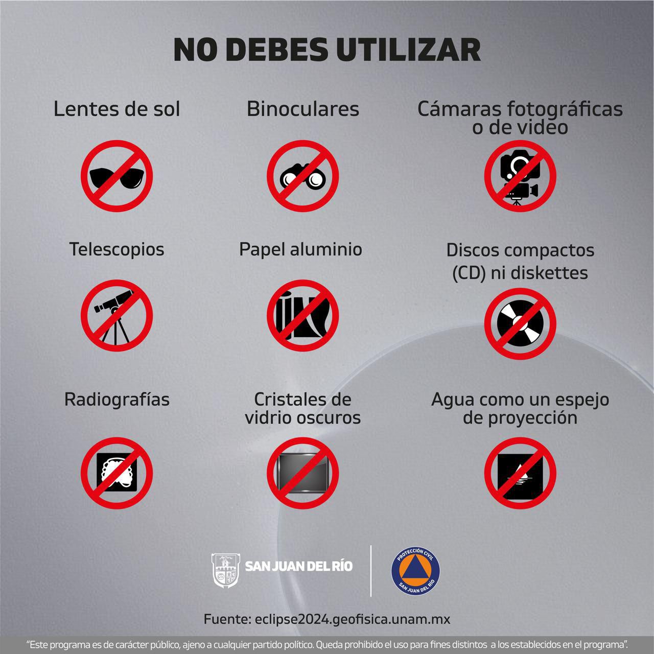 Autoridades municipales y estatales emiten recomendaciones ante eclipse solar