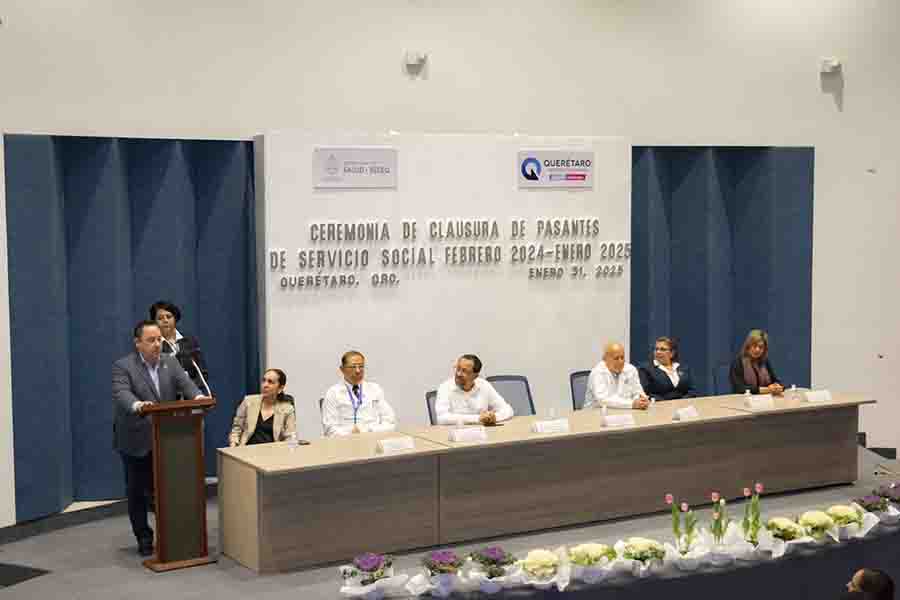 Realiza SESA ceremonia de Clausura del Ciclo Escolar de Servicio Social del HGQ