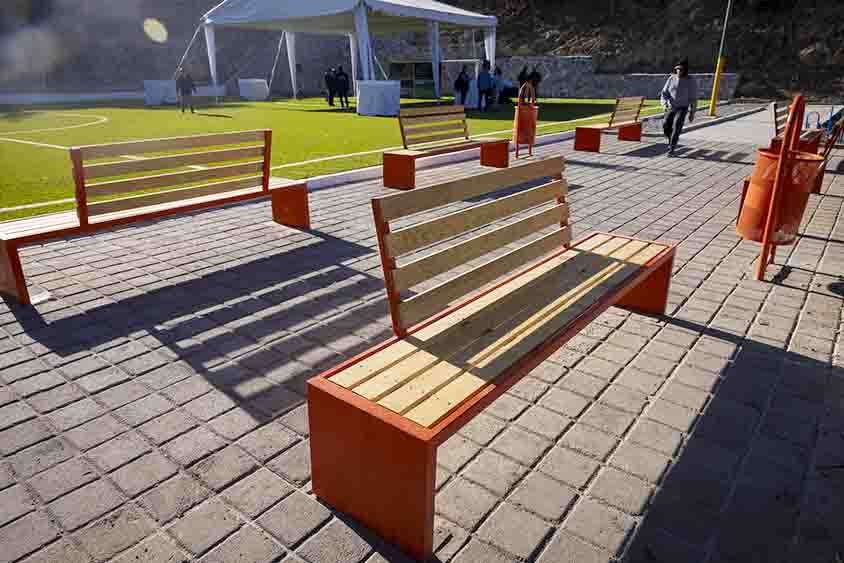 Entrega Mauricio Kuri Cancha de Futbol 7 en la Unidad Deportiva Maquío en SJR