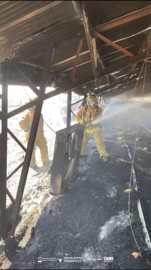 Incendio en establecimiento de Bernal moviliza a Bomberos Voluntarios de Ezequiel Montes