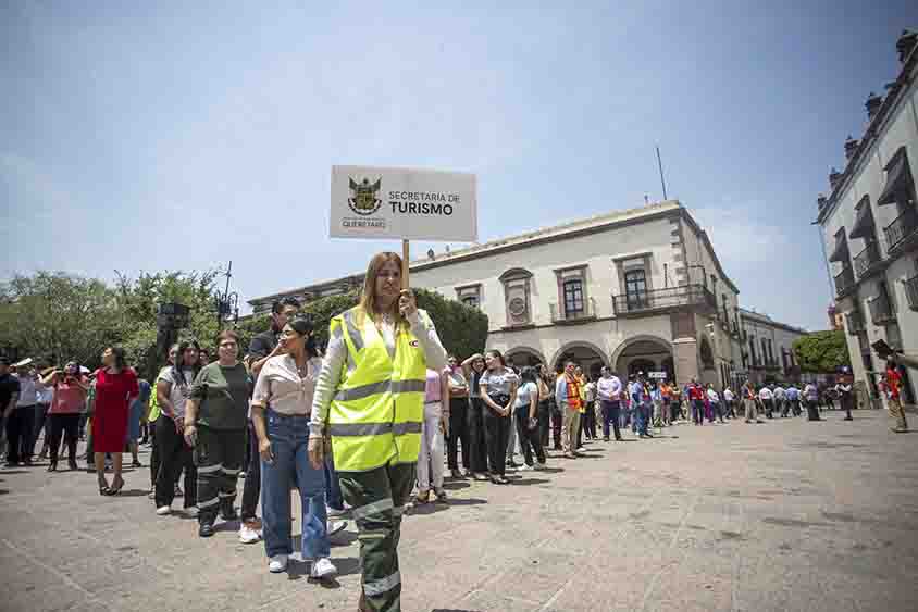 Querétaro participa activamente en el Primer Simulacro Nacional 2025