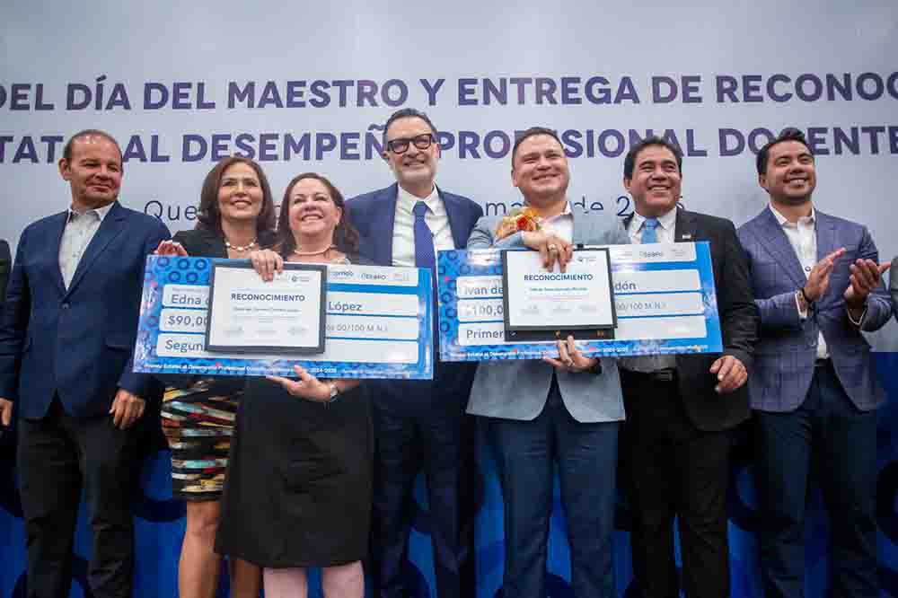 Reconoce Mauricio Kuri a maestras y maestros como constructores de igualdad y de futuro en Querétaro