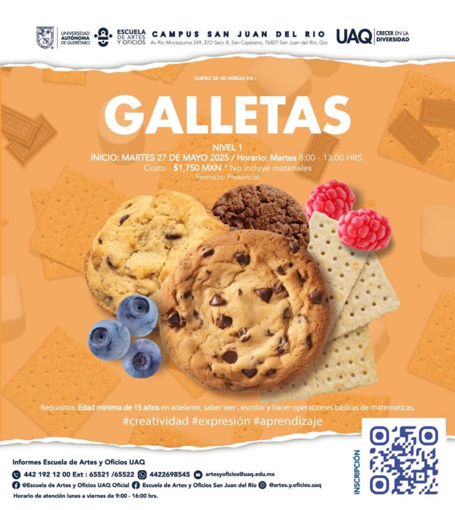 Invita Escuela de Artes y Oficios UAQ a inscribirse en sus talleres, en San Juan del Río
