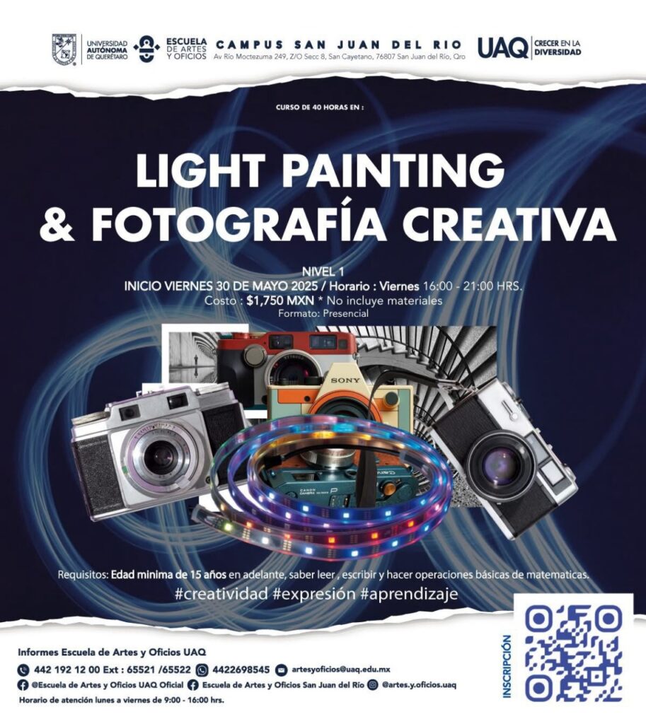 Invita Escuela de Artes y Oficios UAQ a inscribirse en sus talleres, en San Juan del Río