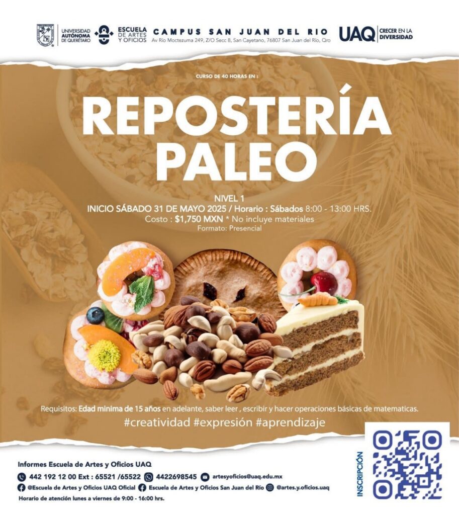 Invita Escuela de Artes y Oficios UAQ a inscribirse en sus talleres, en San Juan del Río