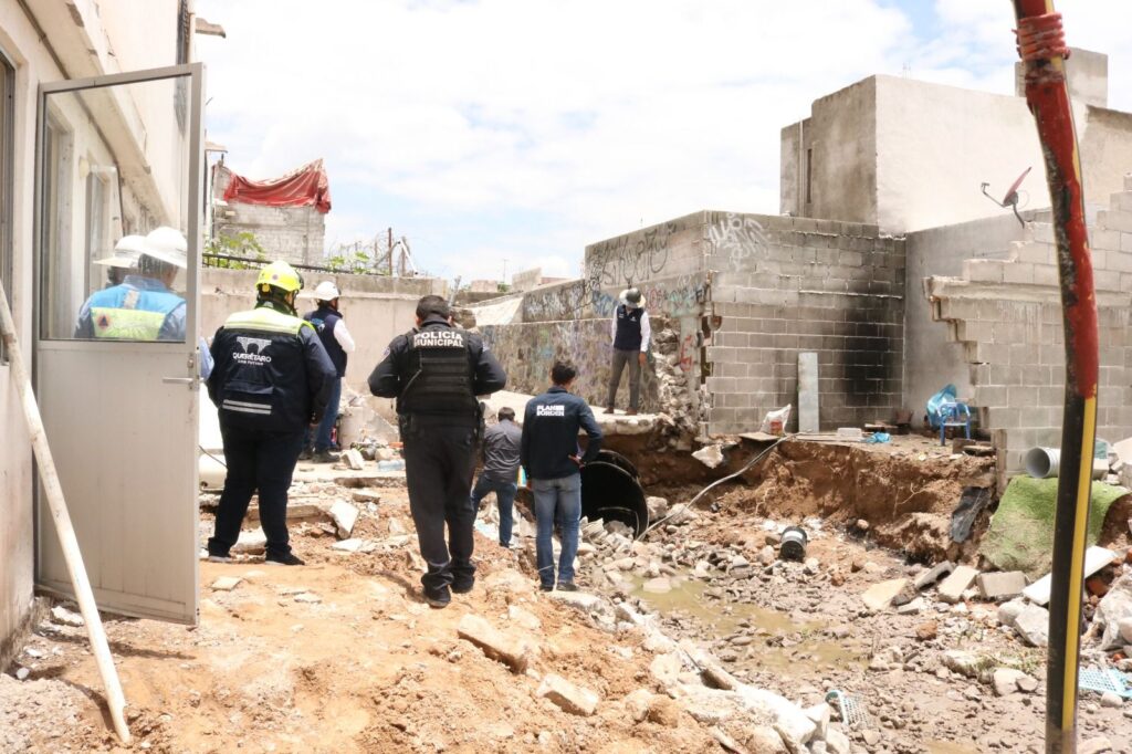 Municipio de Querétaro apoyará a las familias de las 20 casas afectados por las lluvias de la semana pasada