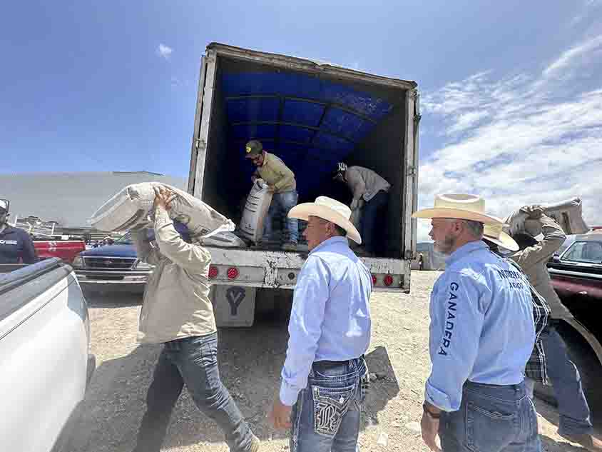 Entrega SEDEA alimento concentrado para ganado en Peñamiller