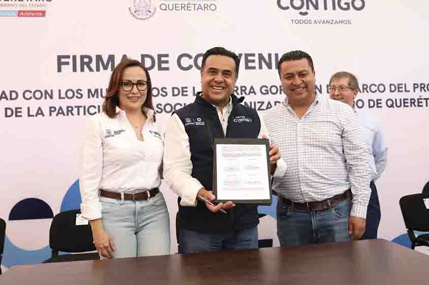 Impulsan participación social en la Sierra Gorda con firma de convenios