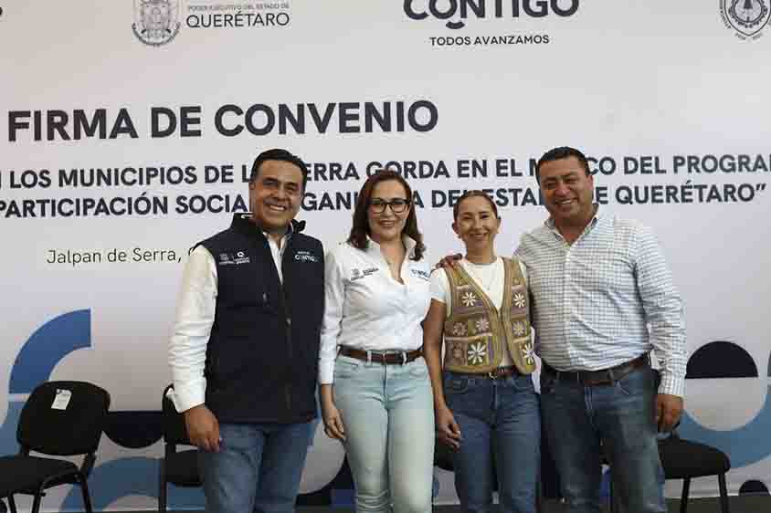 Impulsan participación social en la Sierra Gorda con firma de convenios