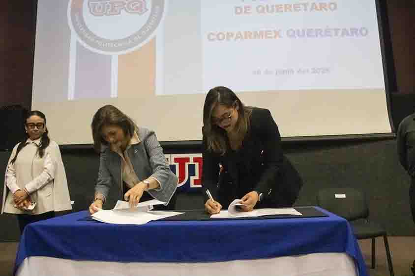 Firma Rectora de la UPQ convenio de colaboración estratégica con la COPARMEX