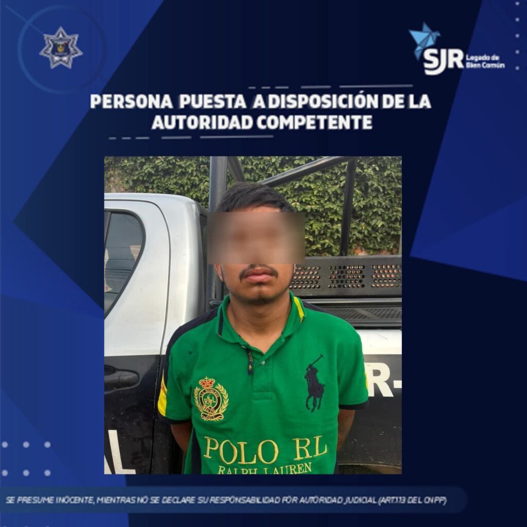 Detienen a sujeto por robo violento de vehículo en San Juan del Río
