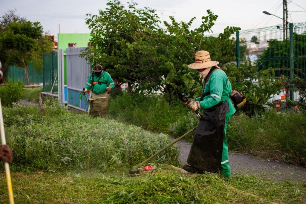 Supervisa Roberto Cabrera trabajos de mejora de imagen urbana en la colonia La Peña