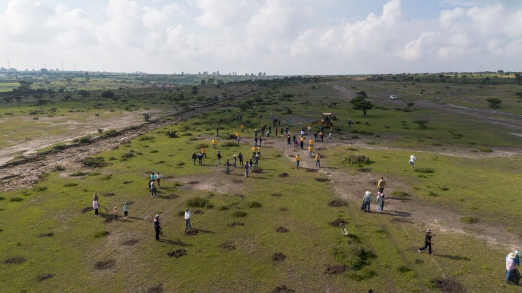 Toño Pérez inicia acciones del Programa “Raíces del Agua” con reforestación en Santa Bárbara La Cueva