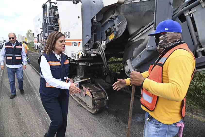 Supervisa CEI mejoramiento del acceso al municipio de Ezequiel Montes