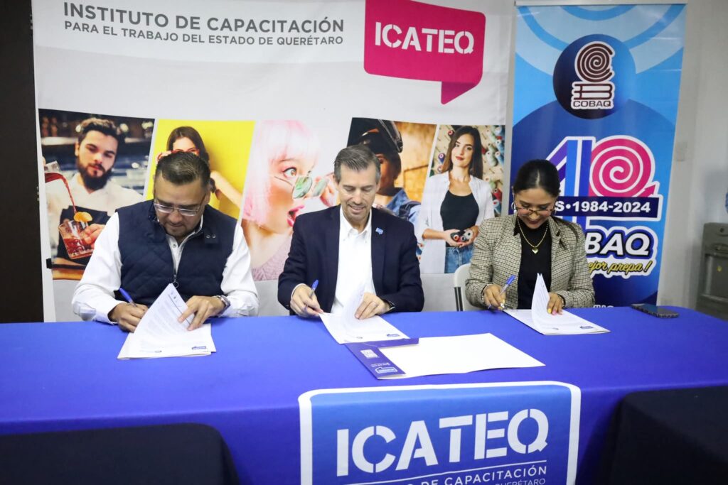 COBAQ e ICATEQ firman convenio para fortalecer la capacitación docente y administrativa