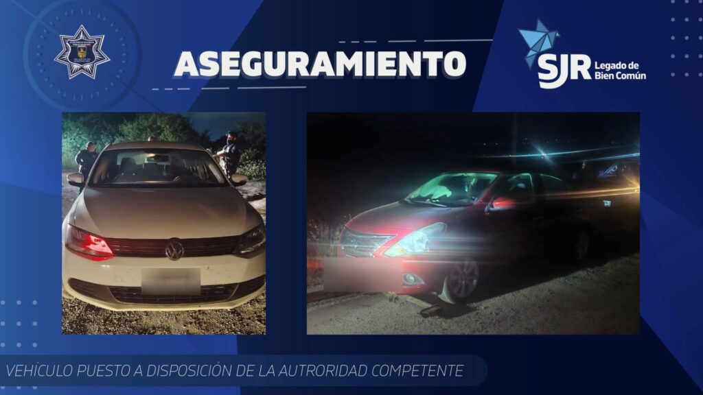 Aseguran dos vehículos relacionados con robo en San Juan del Río
