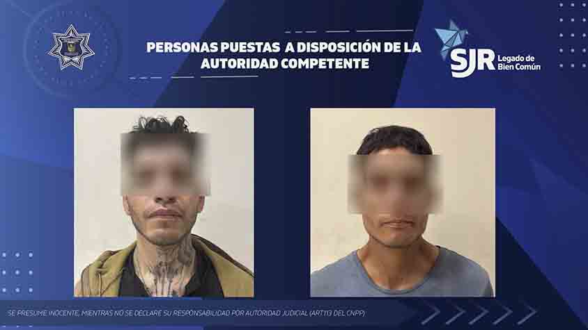 Detenidos por portar réplicas de armas largas y cuchillo táctico en San Juan del Río