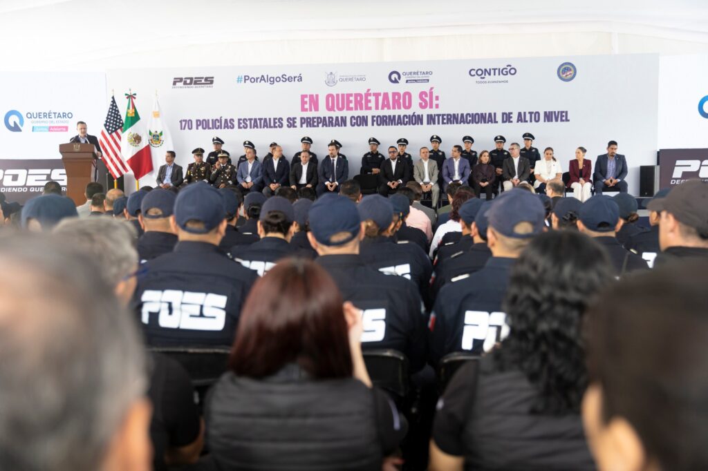 En Querétaro sí: 170 policías estatales se preparan con formación internacional de alto nivel