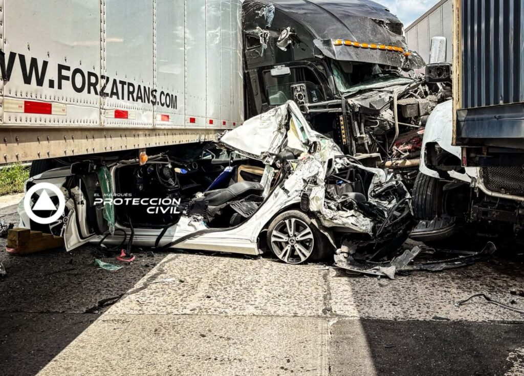 Accidente en la Autopista 57D deja cuatro lesionados