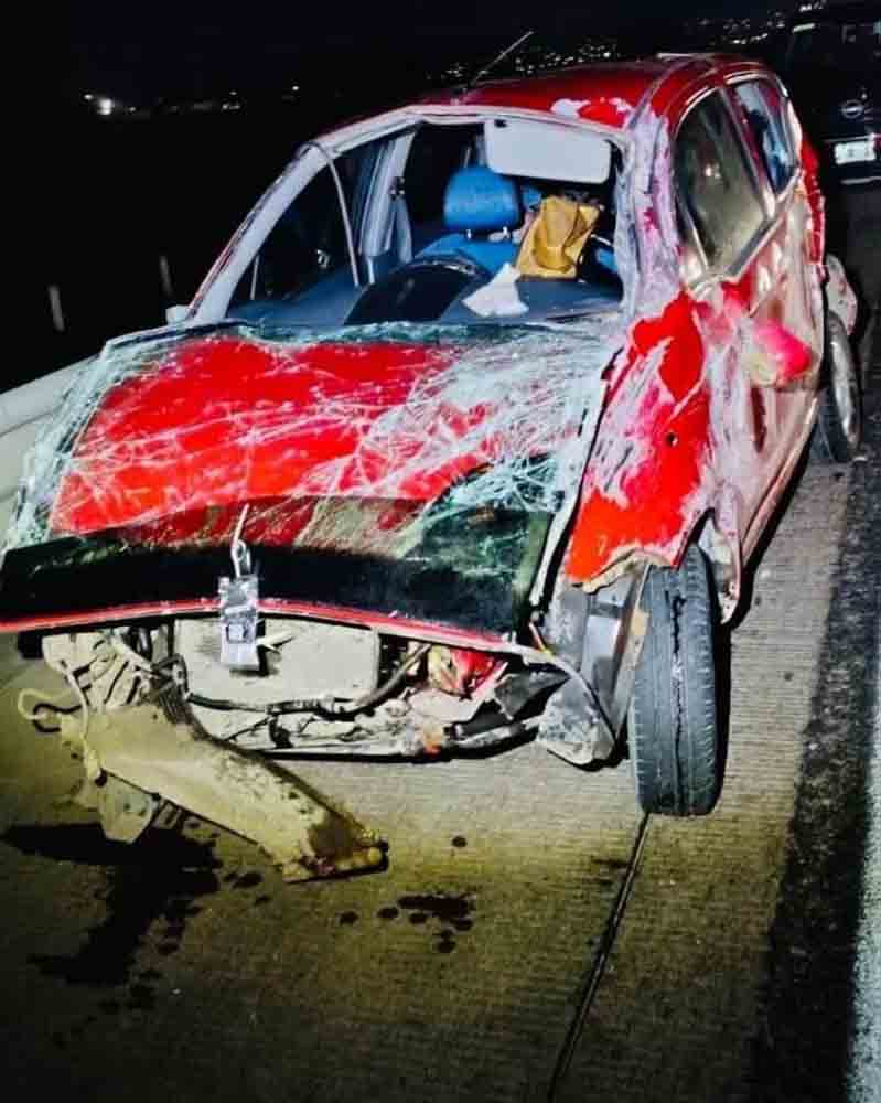 Carambola en la México–Tuxpan deja a un Matiz destrozado en Singuilucan 