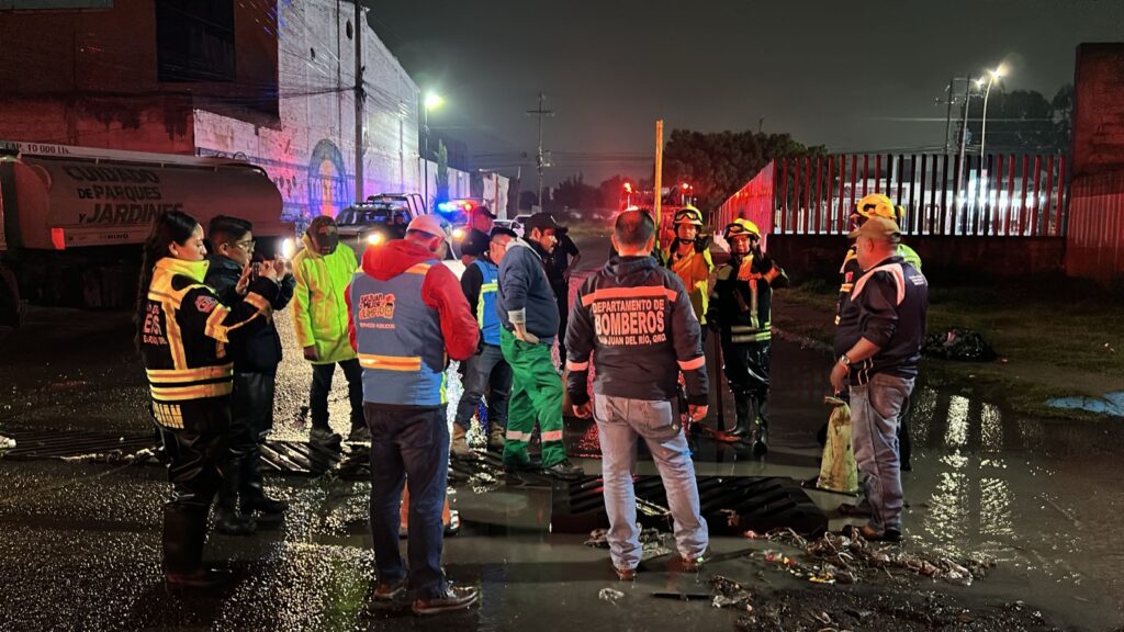 Gobierno Municipal de San Juan del Río realiza recorridos y atiende reportes derivados de la lluvia de esta noche