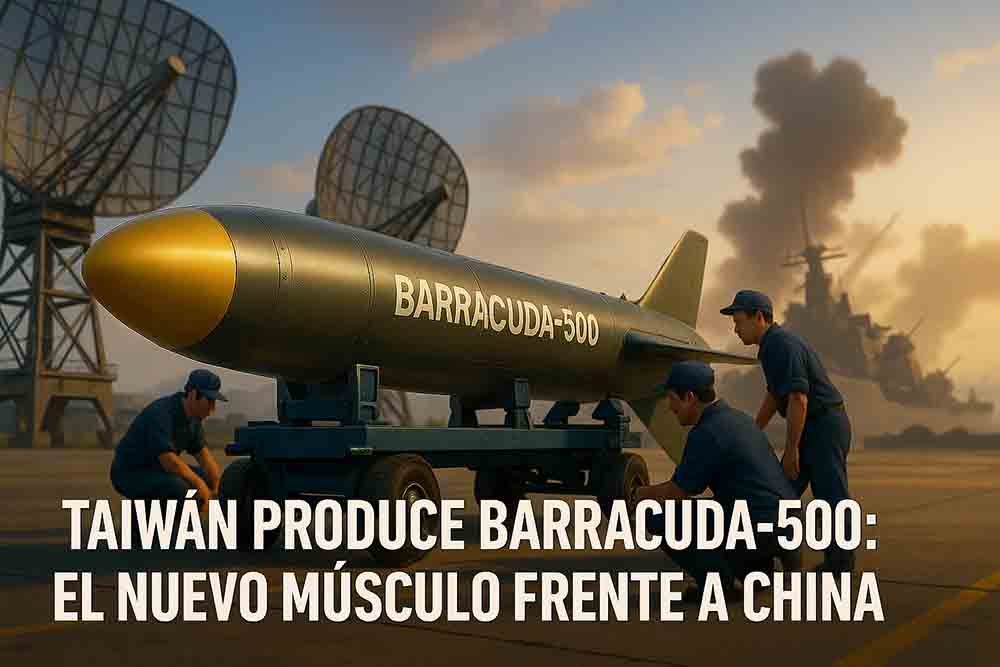 Taiwán destaca su misil Barracuda-500 y refuerza su industria de defensa ante amenaza creciente de China