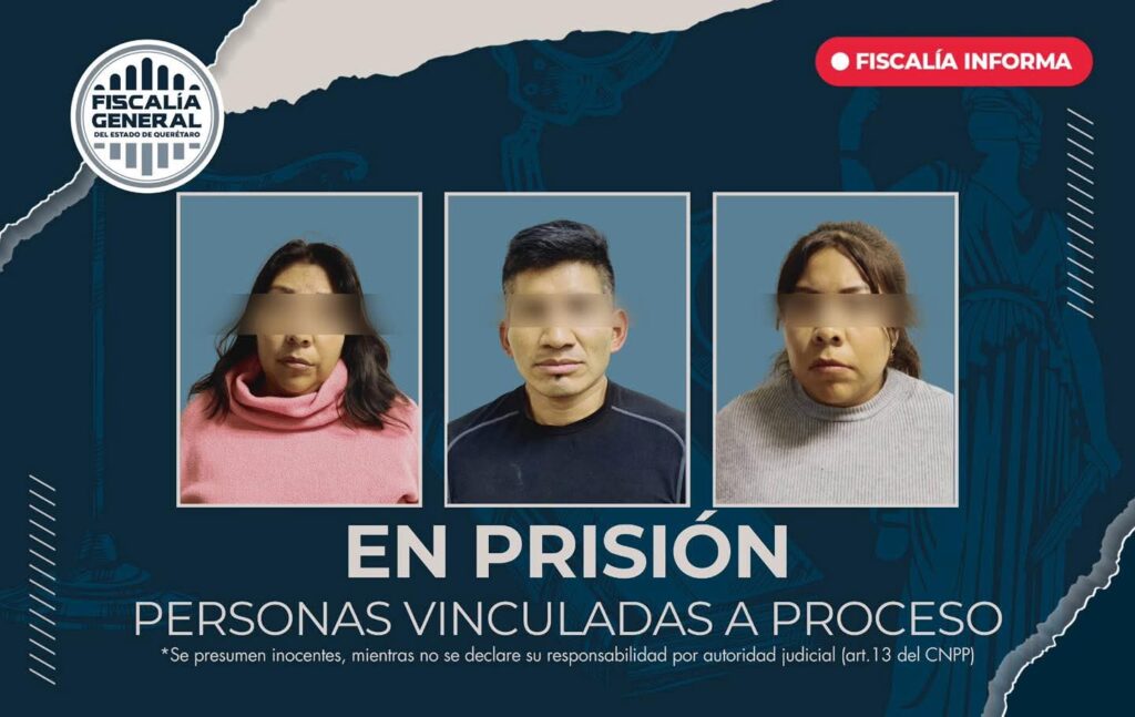 Tres personas en prisión por violento asalto a tienda de conveniencia en Querétaro