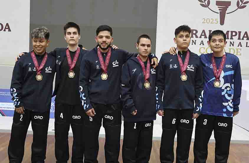 Atletas queretanos de golbol dominan las preseas de oro en Paralimpiada Nacional