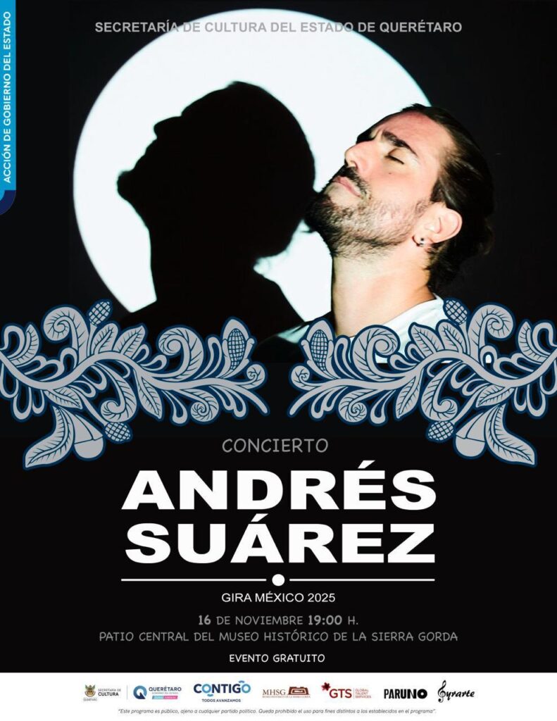 El cantautor gallego Andrés Suárez lleva su música al Museo Histórico de la Sierra Gorda