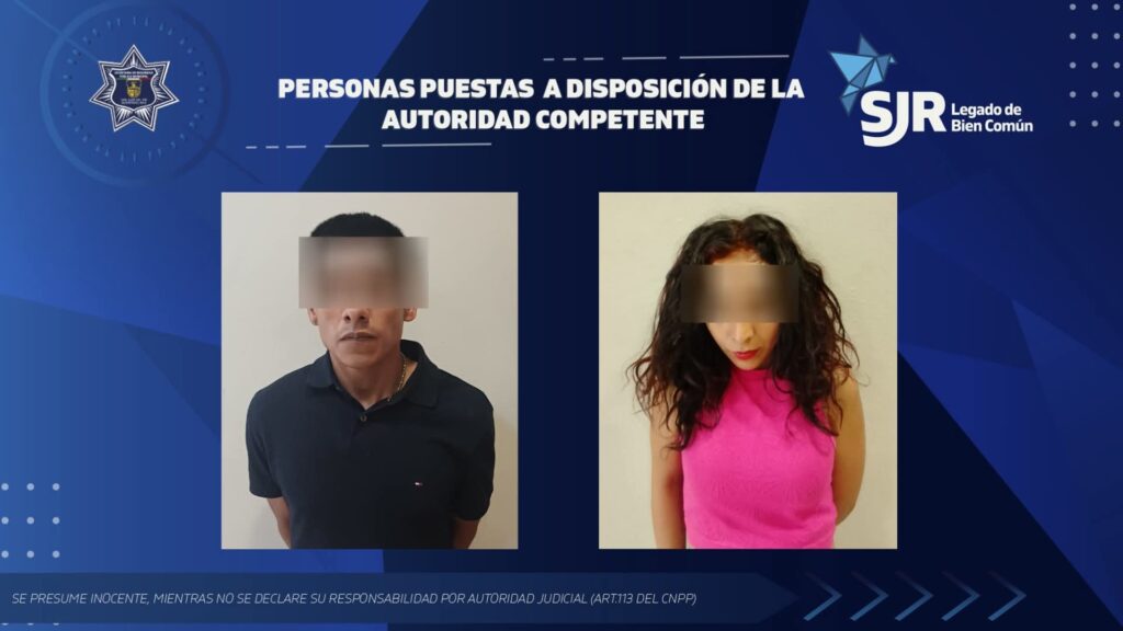 Detienen a pareja en Guadalupe de las Peñas con moto robada y dosis de droga