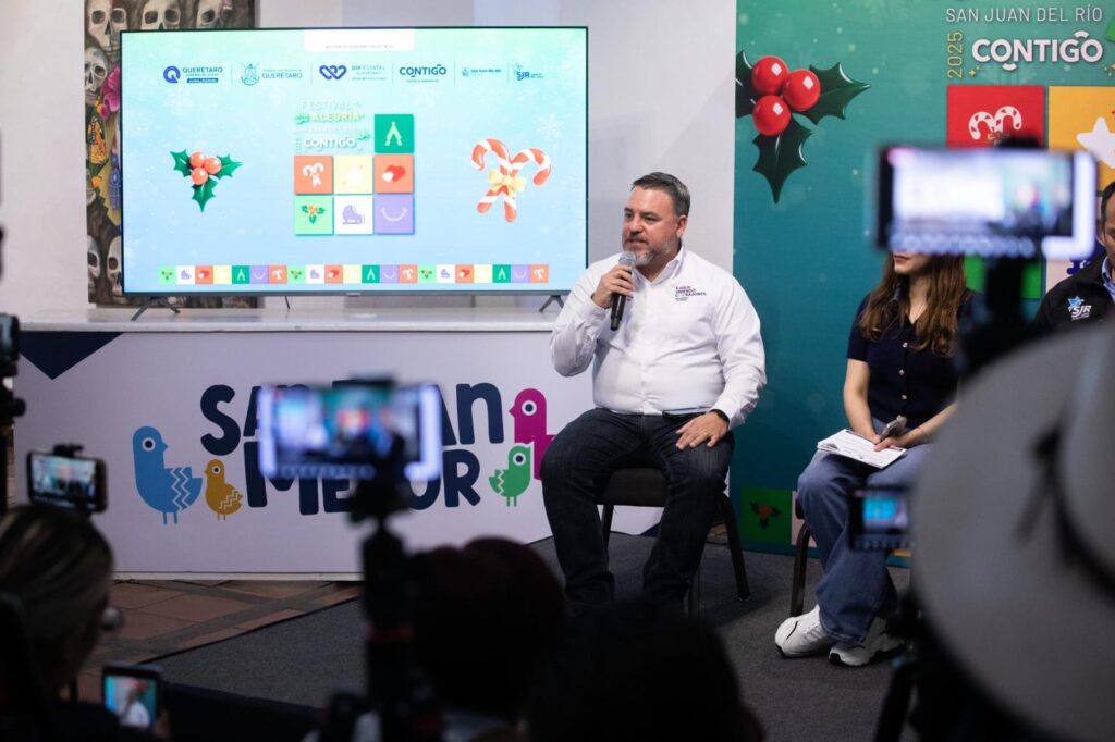 Presentan “Festival Alegría San Juan del Río Contigo 2025” que traerá pista de hielo, pino monumental y desfile navideño