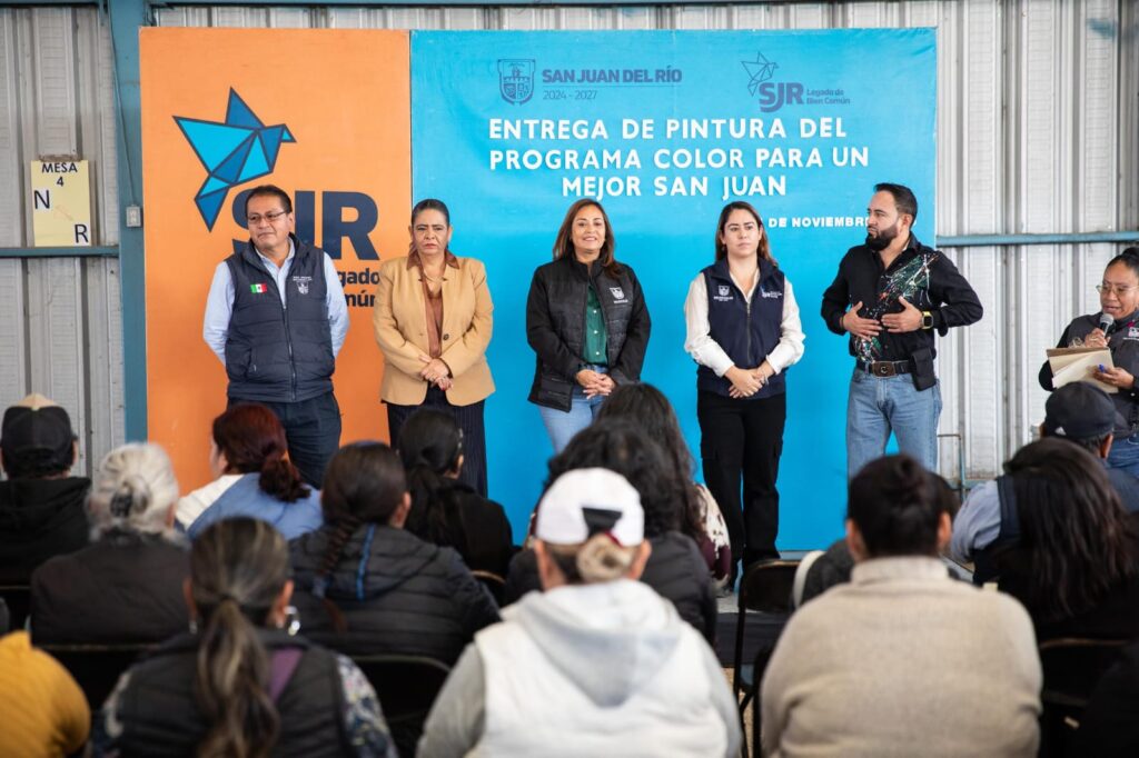 Gobierno Municipal de San Juan del Río realiza la primera entrega de pintura del Programa “Color para un Mejor San Juan”