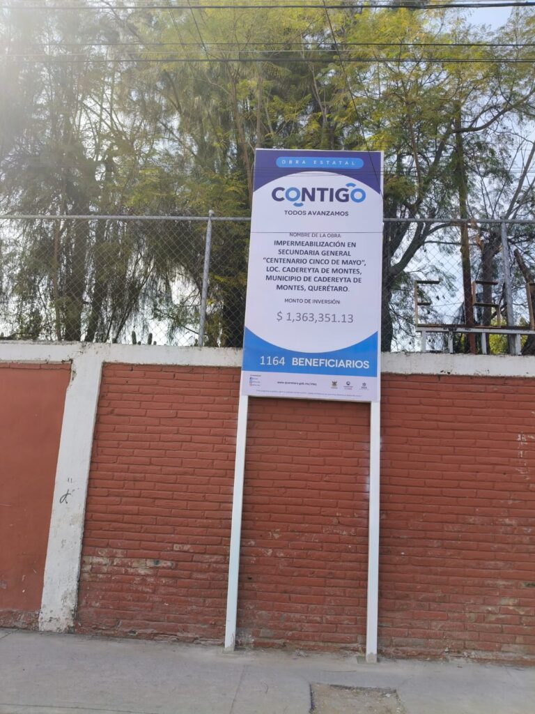 Arranca obra de impermeabilización en la Secundaria General “Centenario Cinco de Mayo” en Cadereyta de Montes