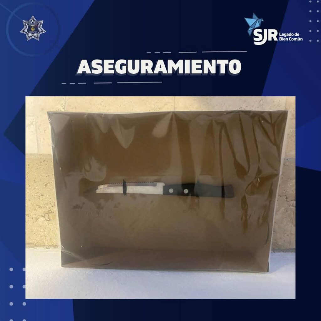 Detienen a hombre por agredir a su madre y portar arma blanca en San Juan Bosco