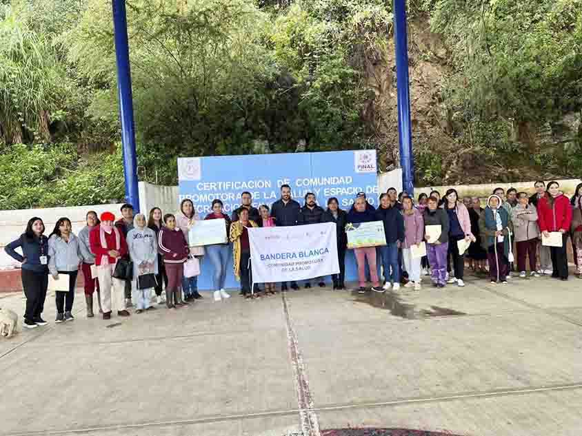 Certifica SESA a Comunidad y Espacio de Recreación Saludable en Pinal de Amoles