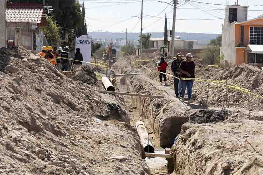 JAPAM supervisa obras de drenaje sanitario en beneficio de más de mil habitantes de San Juan del Río
