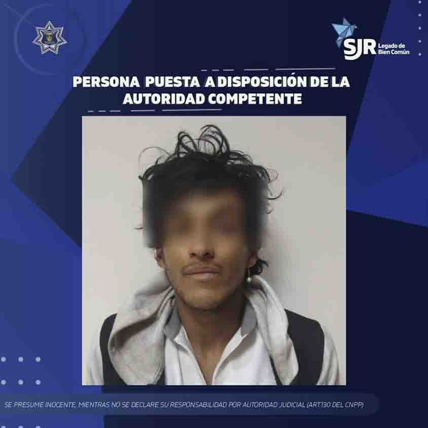 Detienen a presunto asaltante armado en Rancho de Enmedio